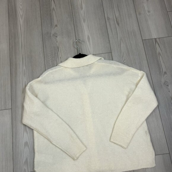 Madewell Women's Carrabelle Polo Cardigan Sweater Small NB396 Ivory - Picture 8 of 11